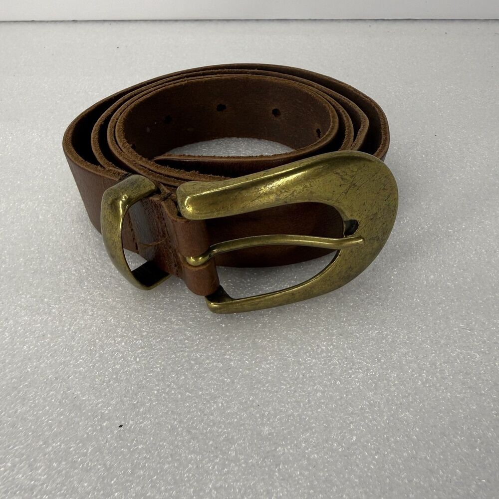 Amsterdam Heritage Leather Belt Women 95 M/L Brown Luxe Italian Leather Hardware